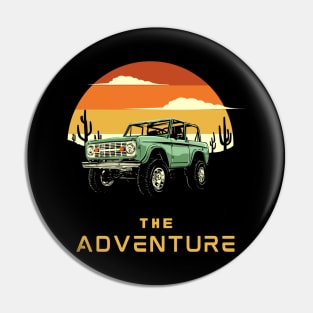 Black Yellow Simple Minimalist The Adventure Pin