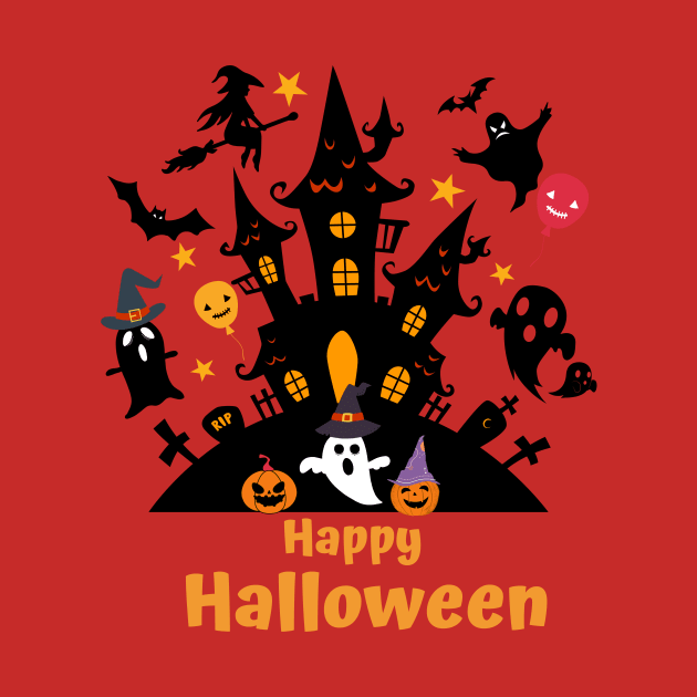 Halloween For Boys Grils, Happy Halloween, Kids Halloween T-Shirt by DakhaShop