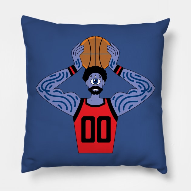 Cyclop best magic eye shooter in basketball Pillow by duxpavlic