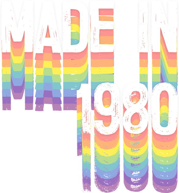 MADE IN 1980 / Birthday Typography Gift Design Kids T-Shirt by DankFutura