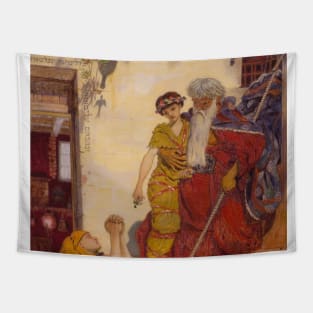Elijah and the Widow's Son by Ford Madox Brown Tapestry
