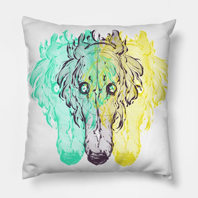 Double Vision Pillow by EricaFeldArt