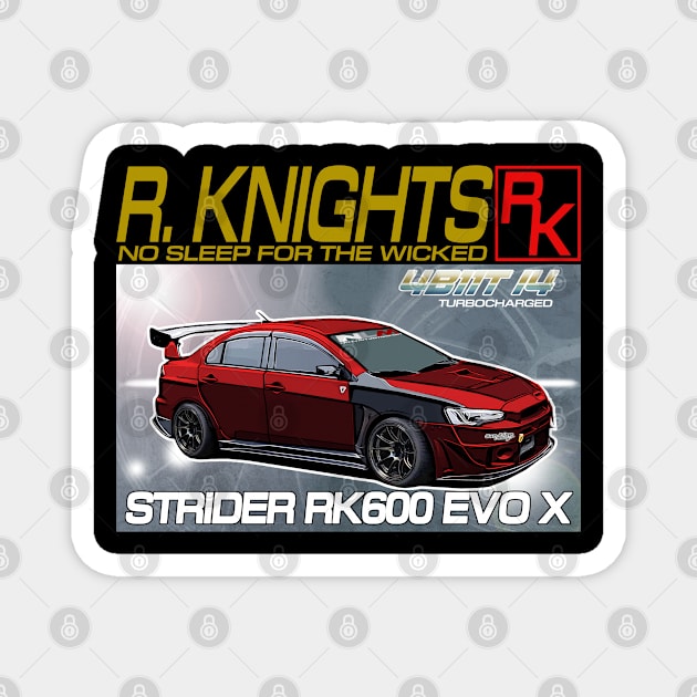 R.Knights Evo X Rally Red Magnet by Jsaviour84