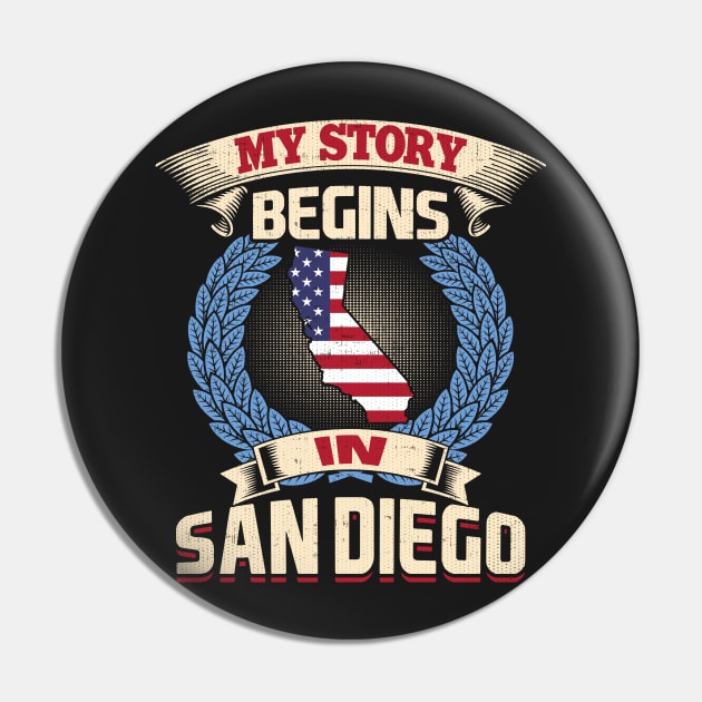 San Diego California Tshirt for Men, Women, & Kids Pin by bamalife