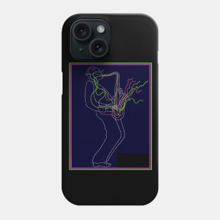 Saxophonist : Abstract Pop Art Surreal Musical Print Phone Case