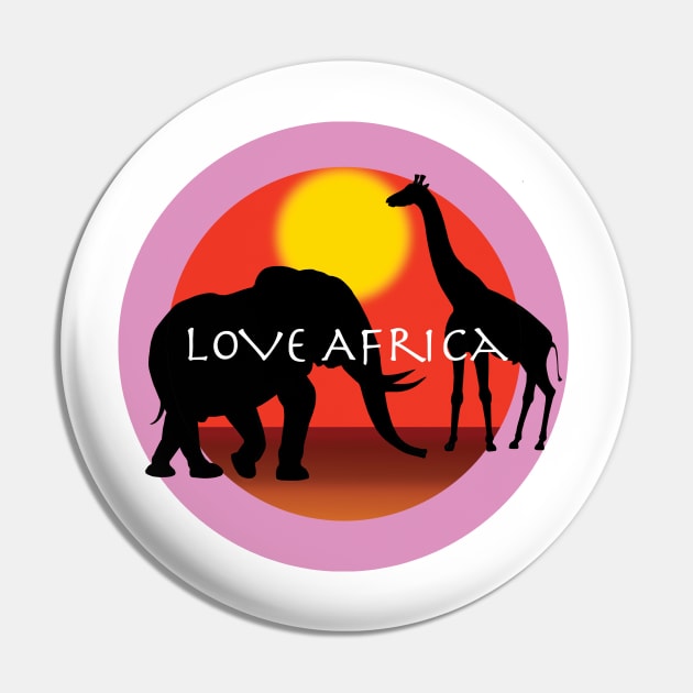 Love Africa Pin by davidroland