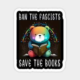 save the books Kawaii  Reader Books For Book Nerd Cute kawaii panda Reading Magnet