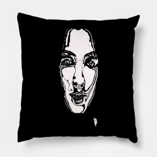 White face , face print Pillow