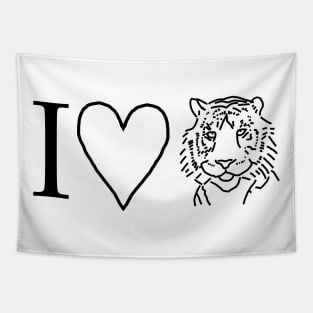 Tiger Love Valentines Day Tapestry