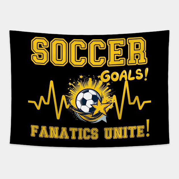 Soccer Goals  Fanatics Unite Tapestry by FehuMarcinArt