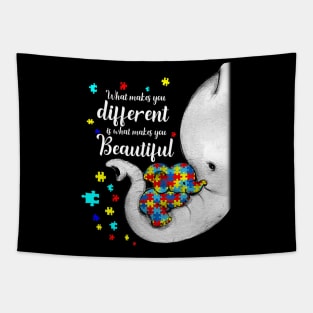 What Makes You Different Elephant Mom Autism Child Awareness Tapestry