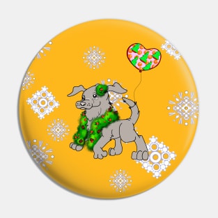 Marie the Labrador Christmas Theme Pin