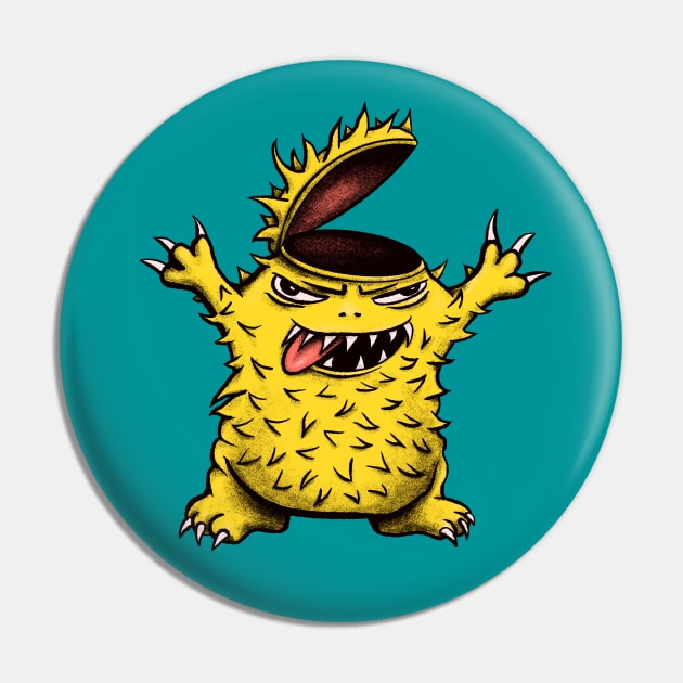 Crazy Brainless Chicken Monster Character Pin by Boriana Giormova