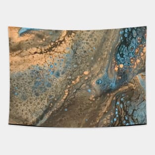 Abstract Web pour blue golds Tapestry