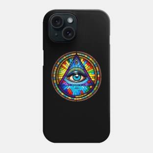 All Seeing Stained Glass Eye Phone Case