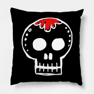 Sugar Skull Doodle White Pillow