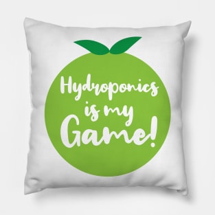 Hydroponics is My Game | Tomato | Quotes | White Pillow