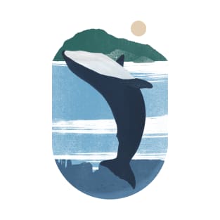 Sea landscape with a whale T-Shirt