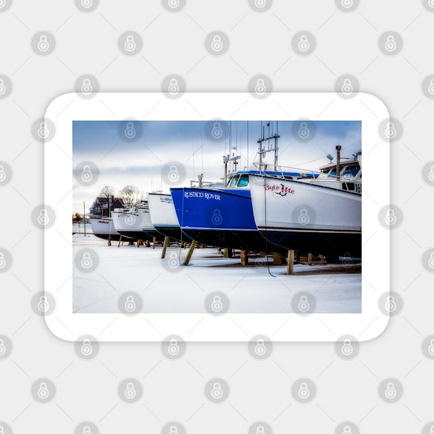 North Rustico Fishing Boats PEI 7 Magnet by Robert Alsop