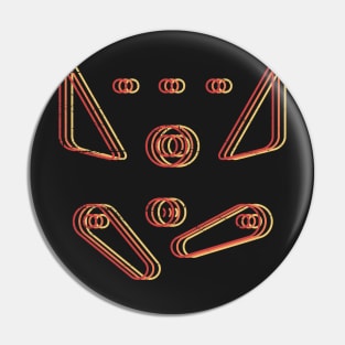 Retro Trippy Pinball Playfield Pin