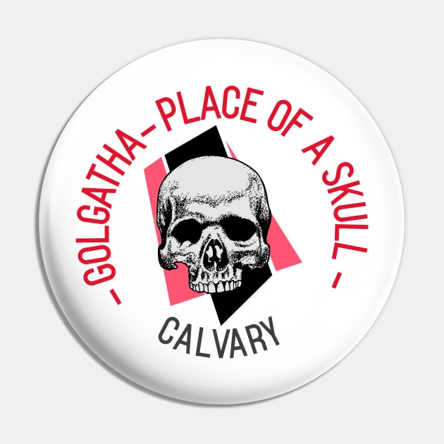 Golgatha Calvary Place of a Skull Pin by Simply Glitter Designs