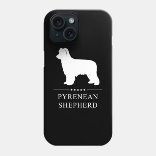 Pyrenean Shepherd Dog White Silhouette Phone Case