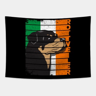 Rottweiler Irish Flag Tapestry