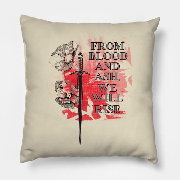 From Blood and Ash Tee Pillow by Fabled Threads