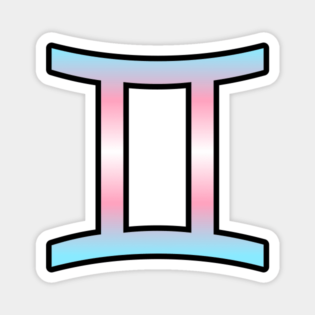 Gemini Trans Pride Symbol Magnet by SillyStarlight
