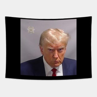 Trump Mugshot Tapestry