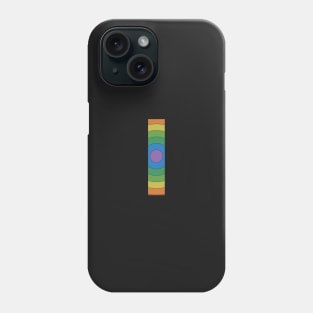 Retro Rainbow 'I' Sticker Phone Case