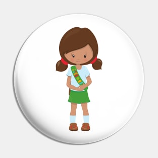 Girl Scout, Latina Girl, Cute Girl, Little Girl Pin