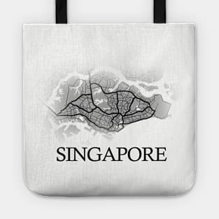 Singapore State Map - Cartography Artwork Tote