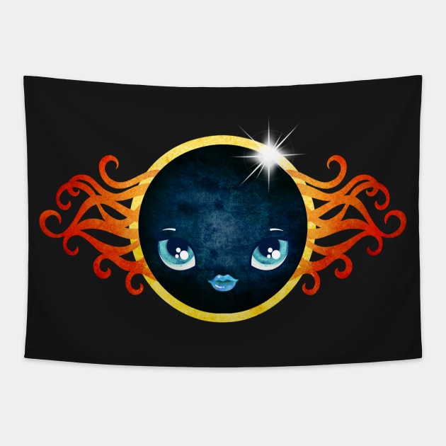 Solar Eclipse 2017 Tapestry by sandygrafik