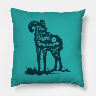 Motivation Quotes-The darkest night is ignorance Pillow