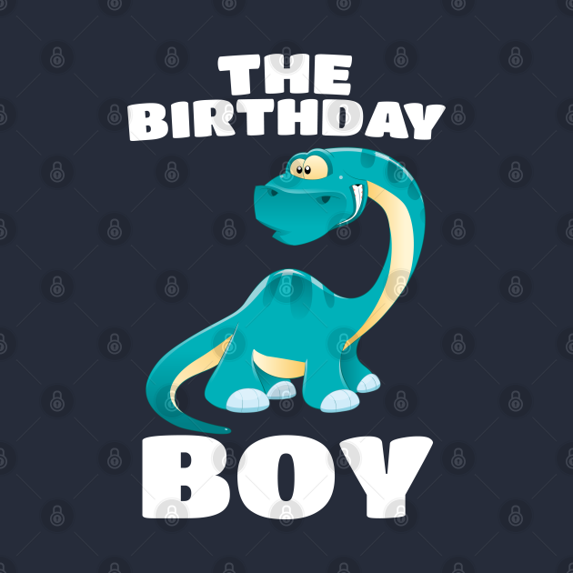 Discover The Birthday Boy - Happy Long Neck Dinosaur Boys - Baby Dinosaur - T-Shirt