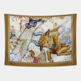 Taurus the bull astrological art Tapestry