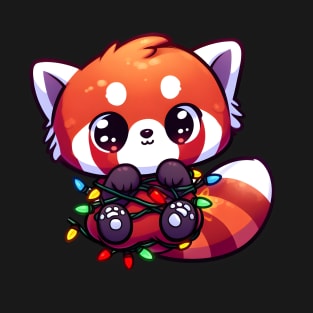 Adorable Christmas Red Panda T-Shirt