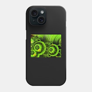 Green Orb Digital Fractal Phone Case