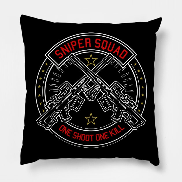 Sniper Squad Pillow by TeeGo