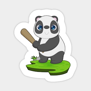 Panda Baseball Baseball bat Magnet