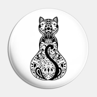 Cat mandala art Pin