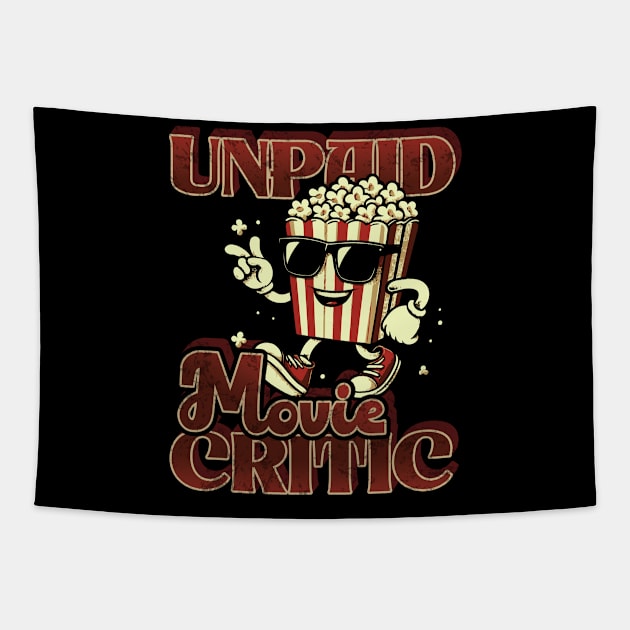 Unpaid Movie Critic // Vintage Film lover Tapestry by Trendsdk