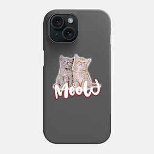 Meow Shirt | Cat Mom Shirt | Cat Lover | Pet Lover | Gift for Mom Phone Case