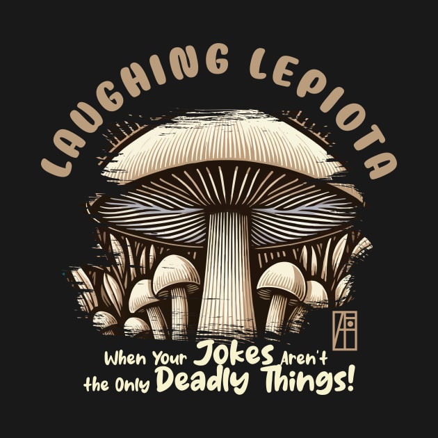 MUSHROOMS - Laughing Lepiota: When Your Jokes Aren't the Only Deadly Things! - Mushroom Forager -Toadstool by ArtProjectShop