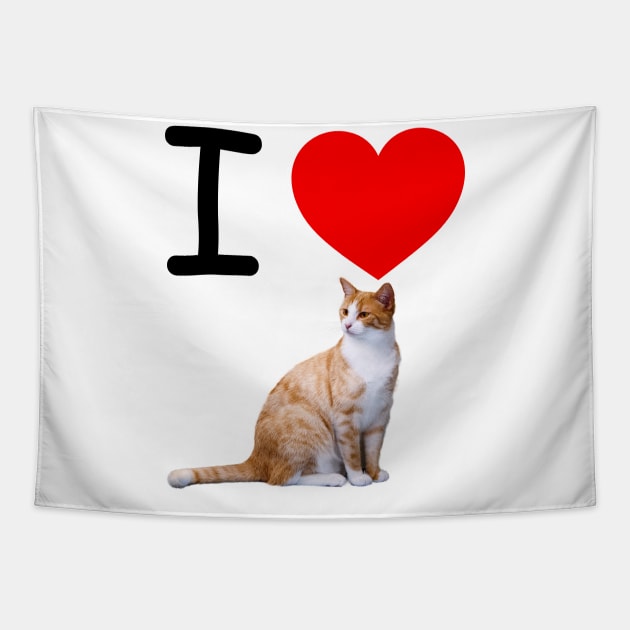 I HEART CREAMSICLE TABBY CATS Tapestry by EmoteYourself