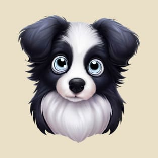 Small Version - Elegant Border Collie Portrait T-Shirt