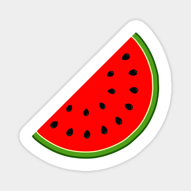 Half Slice of Watermelon Magnet by CeeGunn