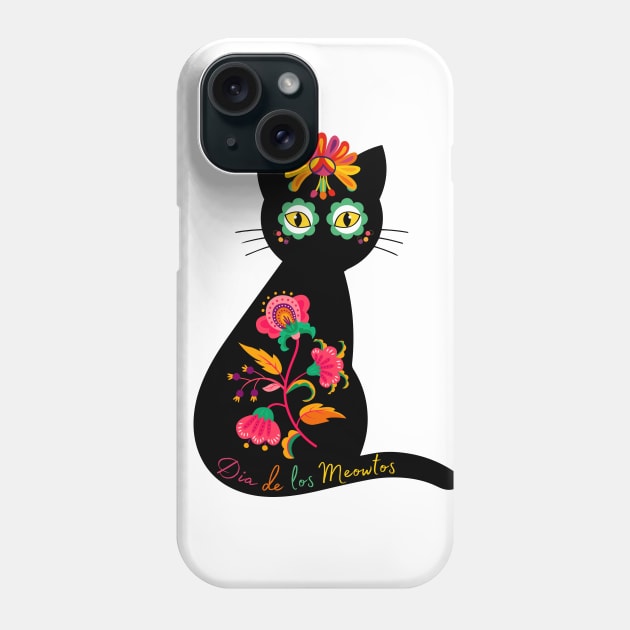 Dia de los Meowtos #3 Phone Case by Mazzlo Shop