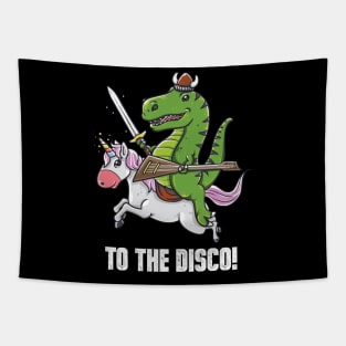 Funny Unicorn and T-Rex Dinosaur Tapestry